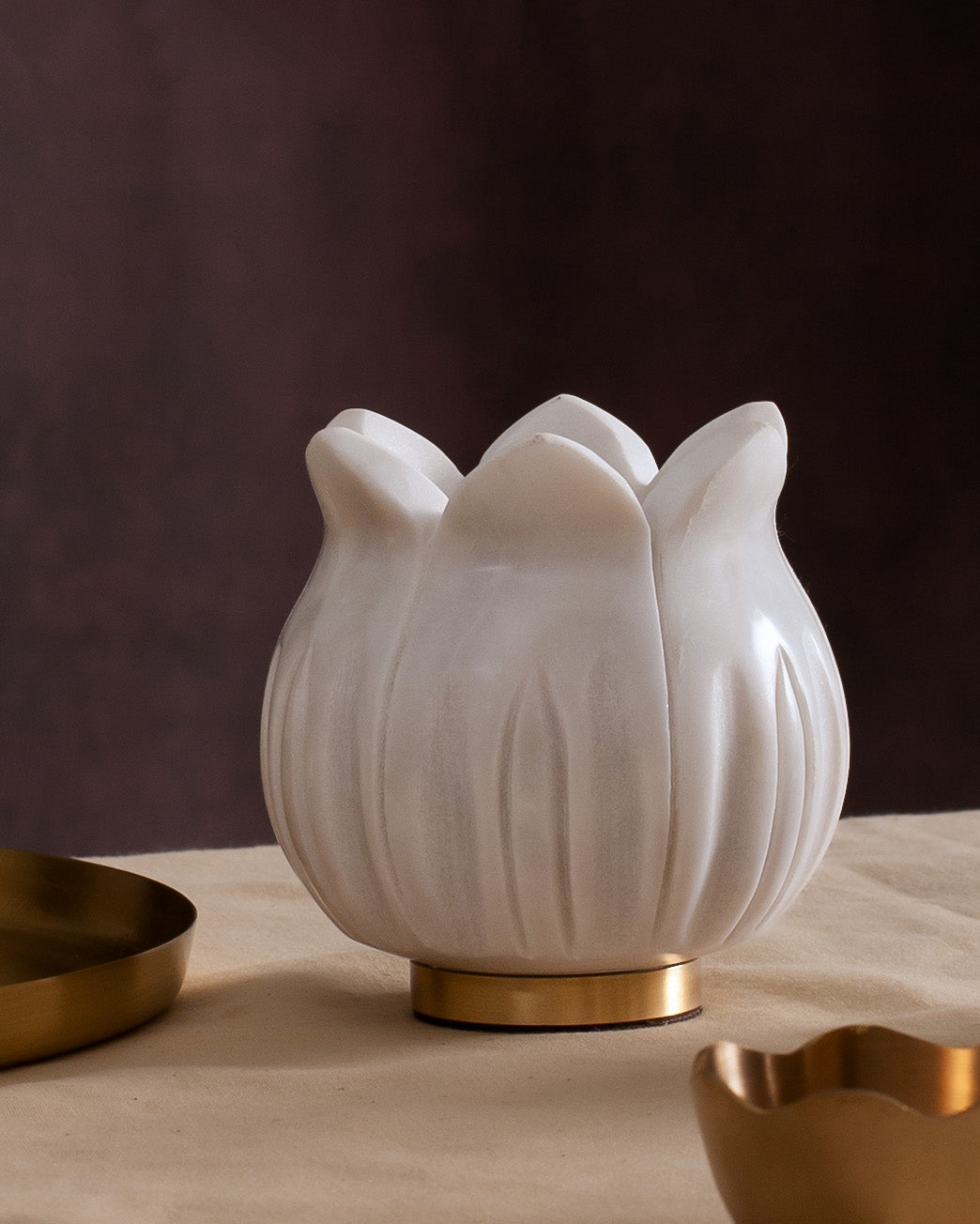Tulip Marble Candle Holder