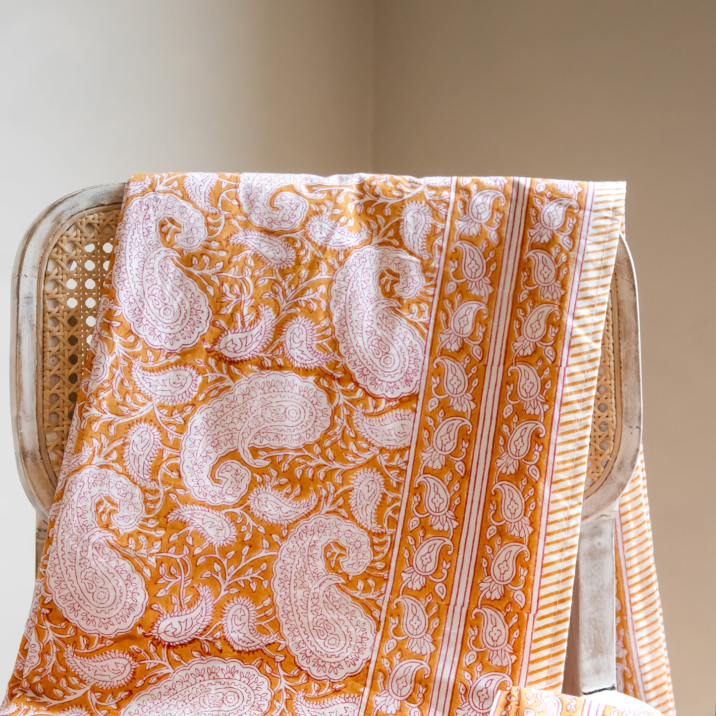Rang Mahal- Paisley Yellow bedding