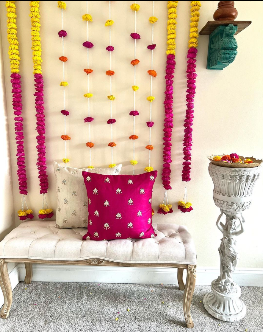Pink and Yellow sola wood flowers- 6ft