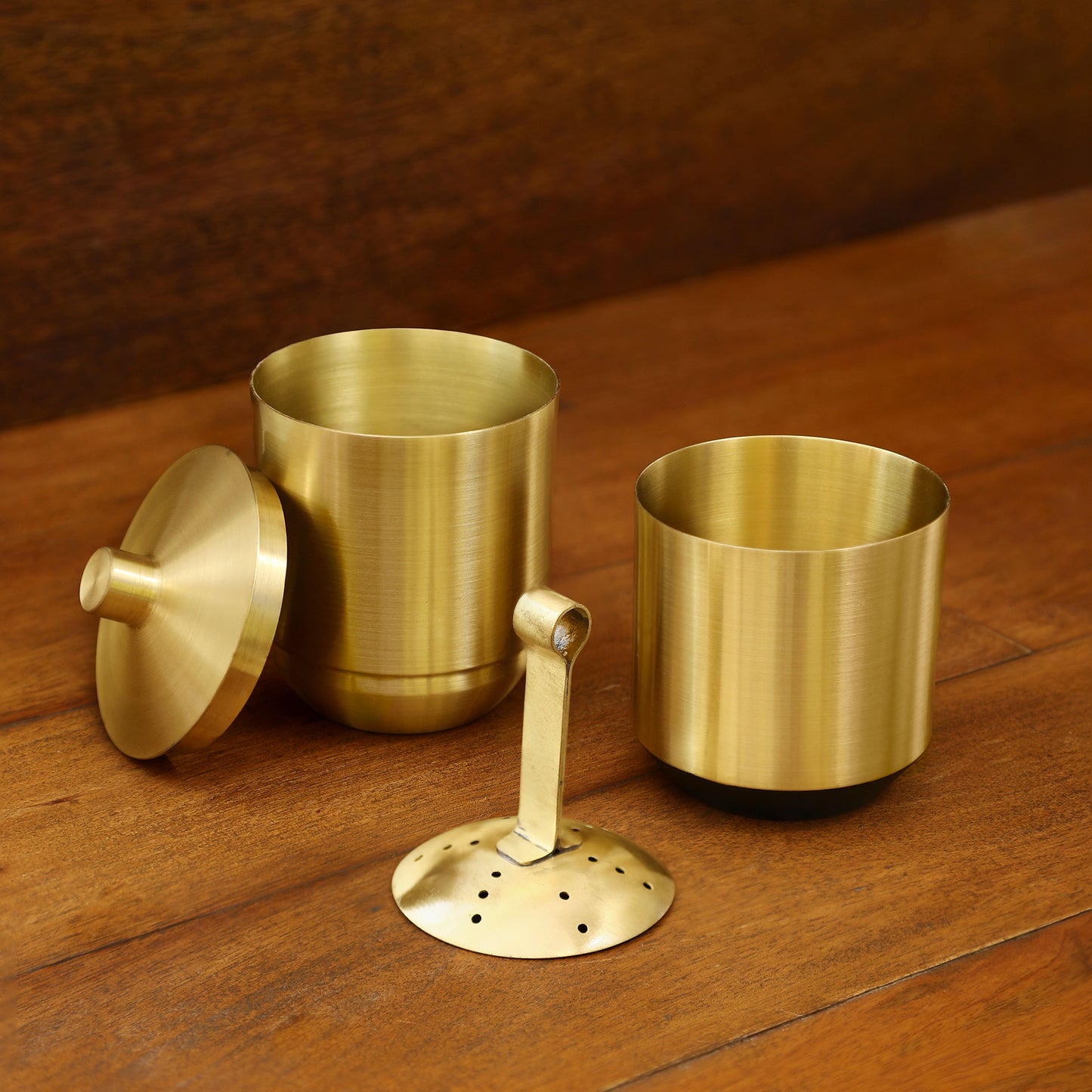 Oro brass filter coffee maker