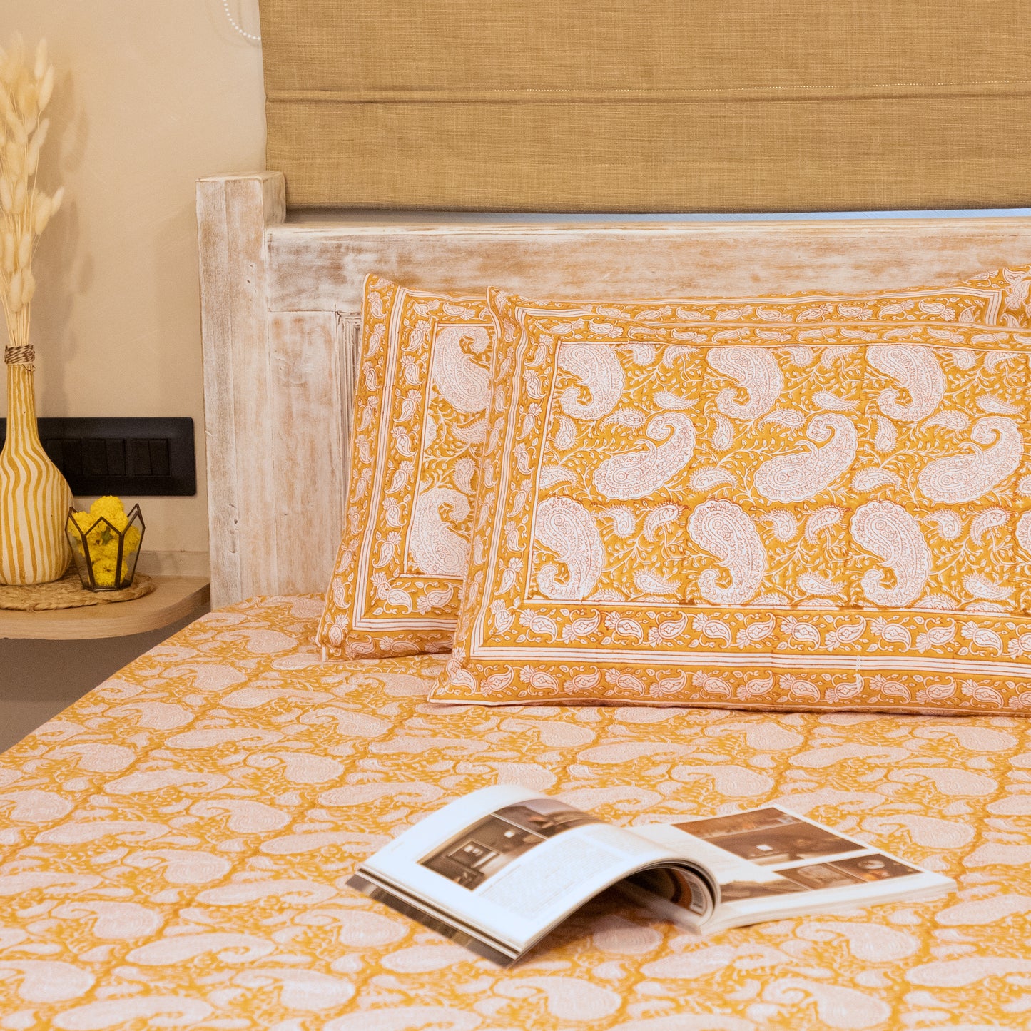 Coming Soon! Rang Mahal- Paisley Yellow bedding