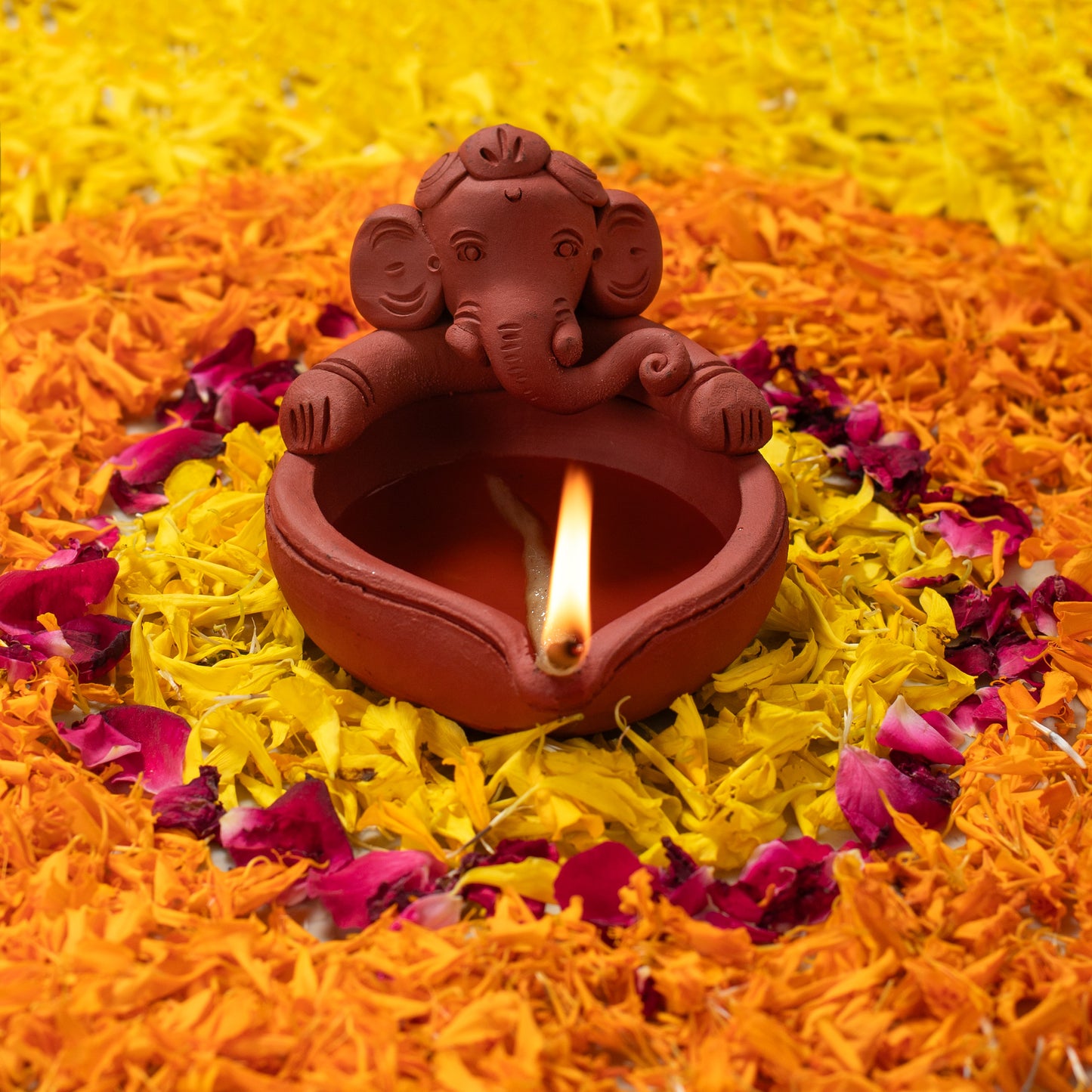 Terracotta Ganesh Diya (Set of 2)