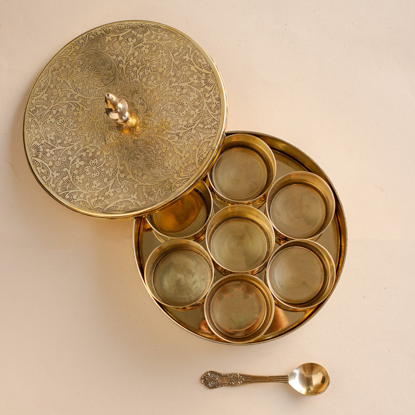 Brass Masala box- 7"