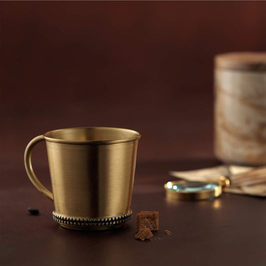 Masai brass mug gold