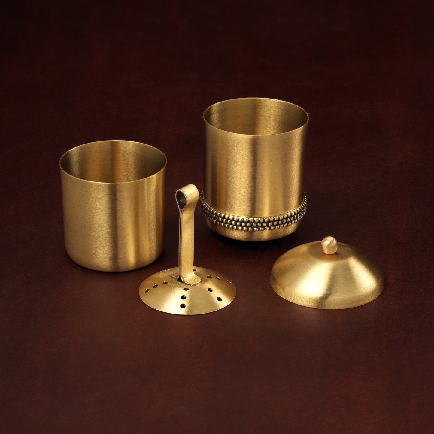 Brass coffee filter