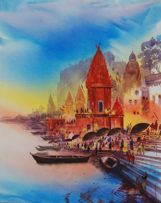 Benares wall art- Ganga Ghat