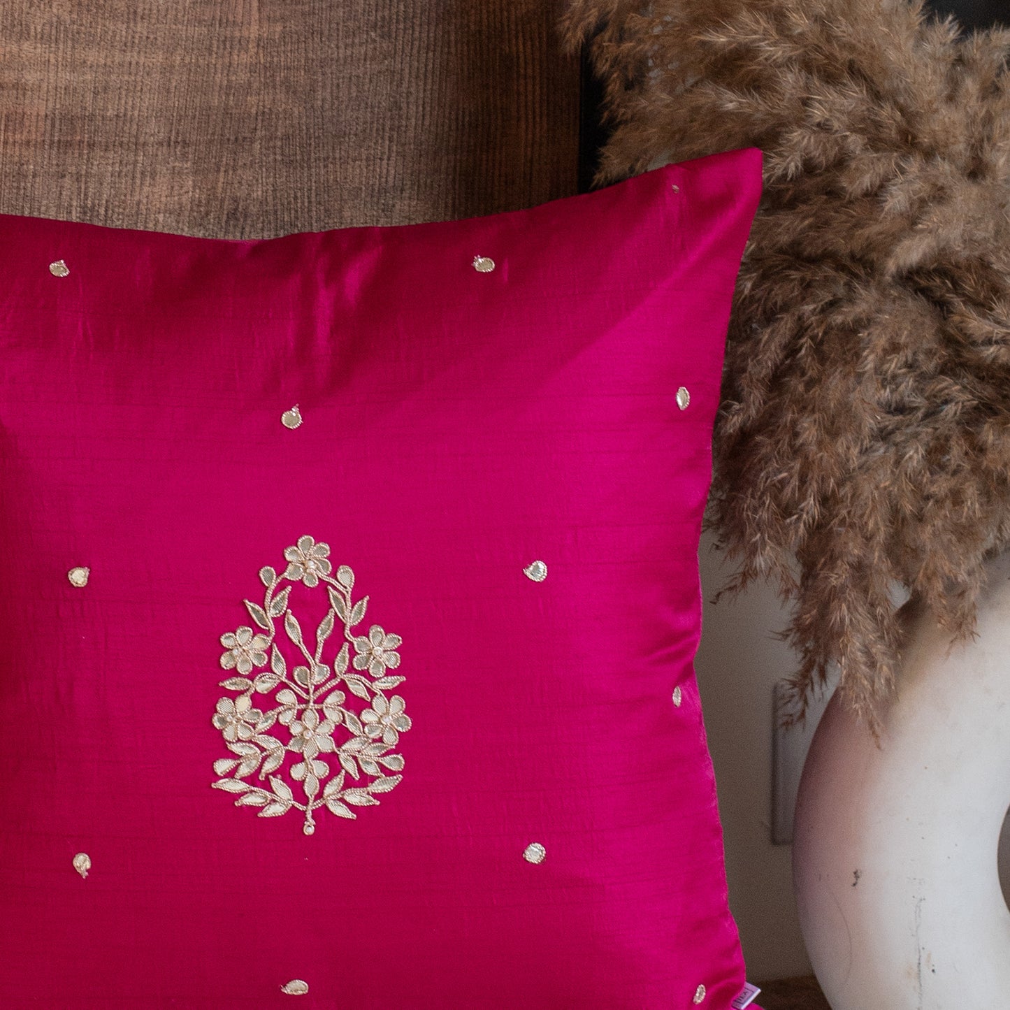 Mriya flower silk cushion cover