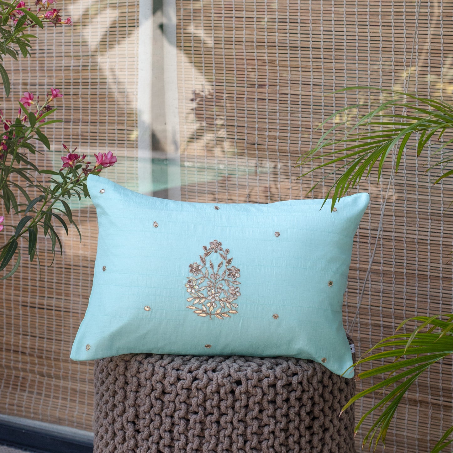 Mriya flower silk cushion cover- 12/18"