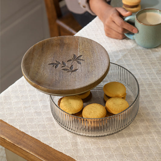 Fluted glass Roti box