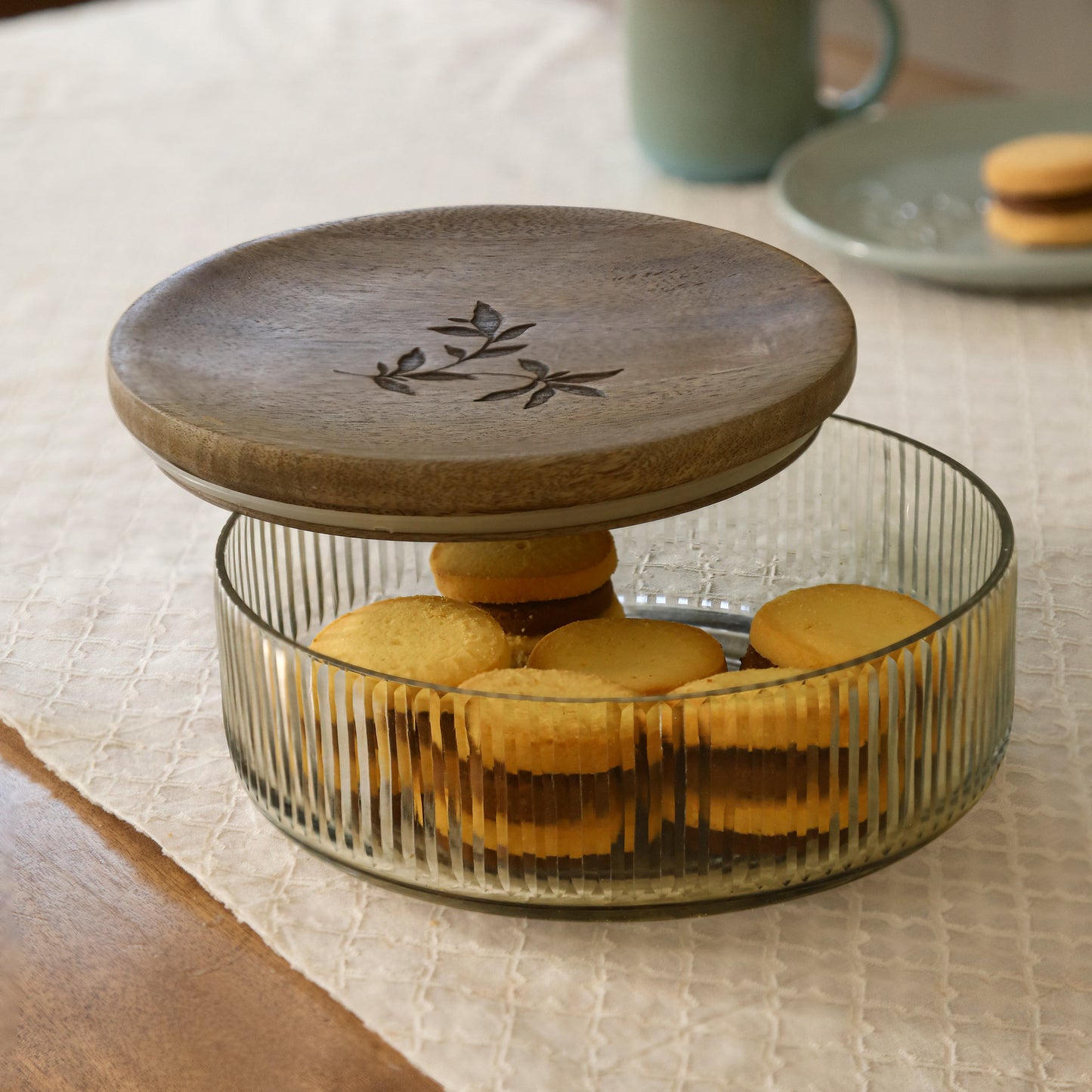 Fluted glass Roti box